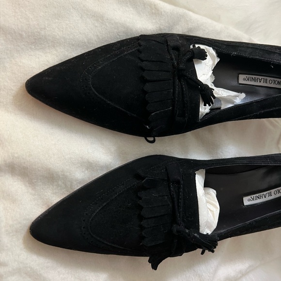 Manolo Blahnik Black Suede leather🖤 - Picture 6 of 9